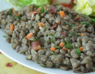 a plate of LH Savory Lentils