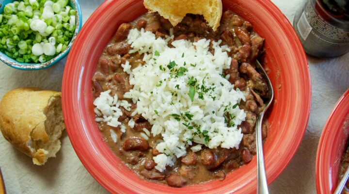 Red Beans & Rice Cooked with Slow Cooker