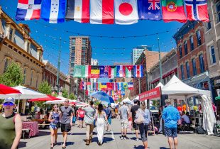 the entrance of the food festival