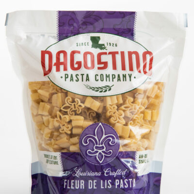 a bag of dagostino flue de lis shaped pasta