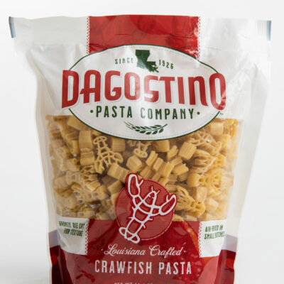 a bag of dagostino crawfish shaped pasta