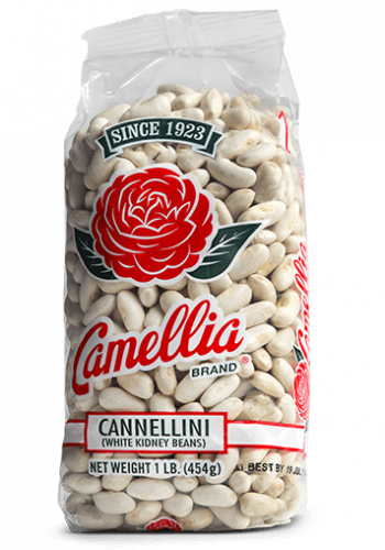 the front of a package of camellia brand cannellini