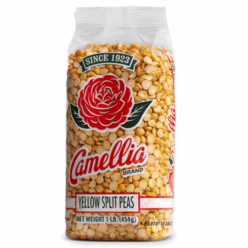 the front of a package of camellia brand yellow spilt peas