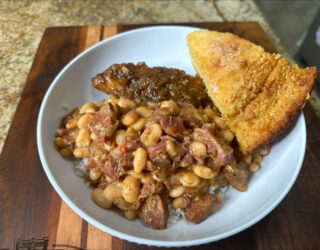 Boudreaux's Backyard White Beans with Smoked Turkey and Andouille