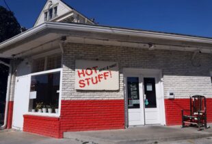 front entrance of hot stuff meat and three